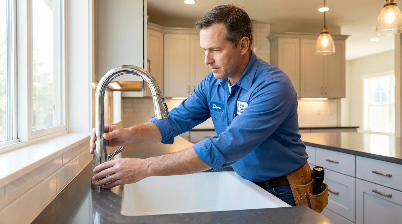 Kitchen faucet installation by Johns Plumbing LLC in La Blanca